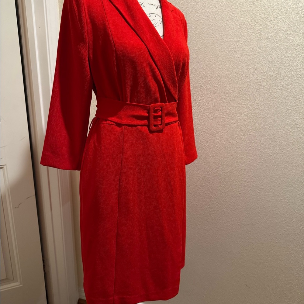 Eva Mendes for New York & Company Red Midi Dress